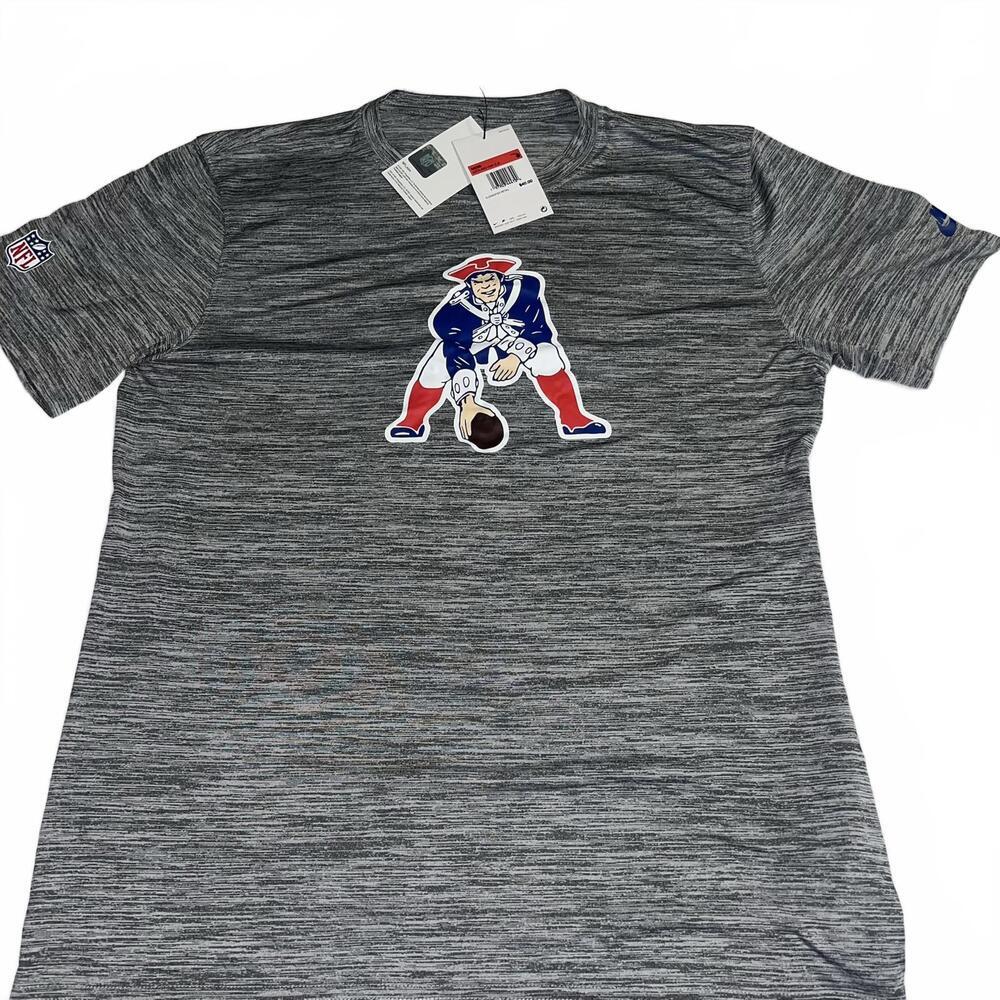 New Nike New England Patriots Throwback 1960s Heathered NFL T-Shirt Men’s Medium - Picture 4 of 9